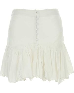 Isabel Marant Cotton Blend Daneen Mini Skirt - White