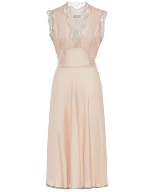Maison Margiela Silk Midi Dress - Natural