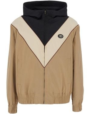 Valentino Jacket With Vlogo Patch On The Front - Multicolor
