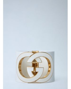 Gucci Interlocking Gg Cuff Bracelet - Blue