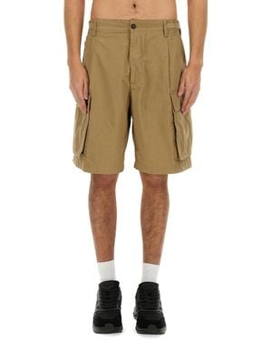 DSquared² Bermuda Cargo Shorts With Relaxed Fit - Natural