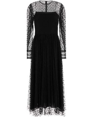 Alberta Ferretti Tulle Dress - Black