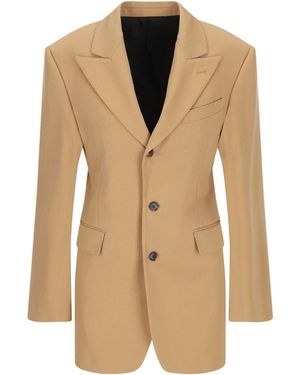 Celine Wool Blazer Jacket - Natural