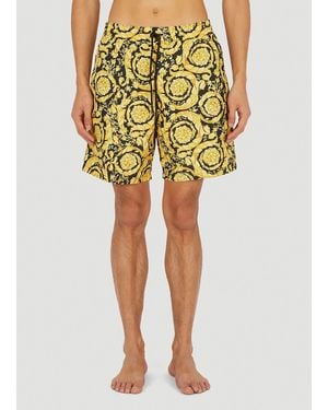 Versace Barocco Swim Shorts - Yellow