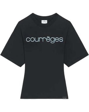 Courreges Logo T-Shirt - Black