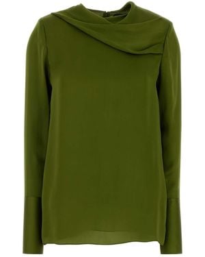 Tom Ford Satin Blouse - Green