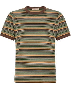 Marni Striped T-Shirt - Green