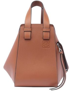 Loewe Hammock Compact Handbag - Brown