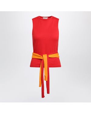 JW Anderson Tank Top With Waist Ties - Red