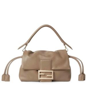 Fendi Neutrals Mini Bags - Metallic