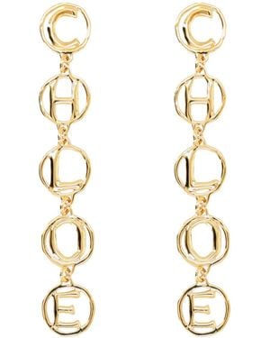 Chloé The Script Earrings - Metallic