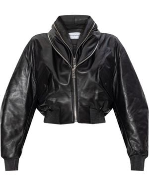 Givenchy Leather Bomber Jacket - Black