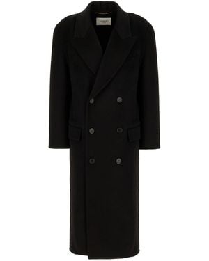 Saint Laurent Clothing Coats - Black
