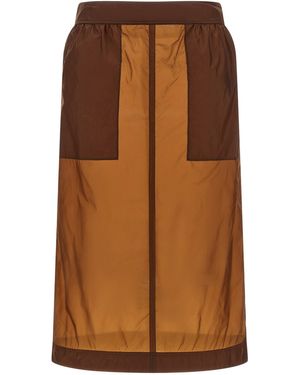 Saint Laurent Nylon Skirt - Brown