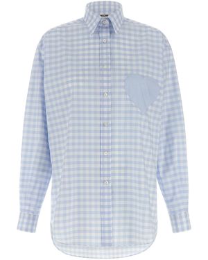 Moschino 'Heart' Vichy Shirt - Blue