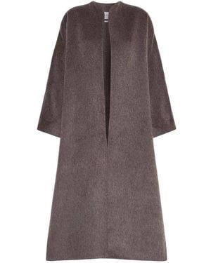 Max Mara Oversized Camel Hair And Mohair Coat - Brown