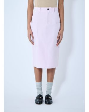 Gucci Cotton Canvas Delavã Skirt - White