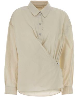 Lemaire Ivory Cotton Blend Shirt - White