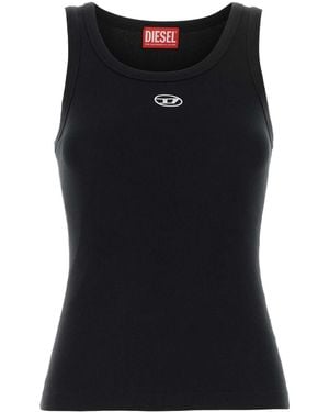 DIESEL Stretch Cotton T-Ank Tank Top - Black