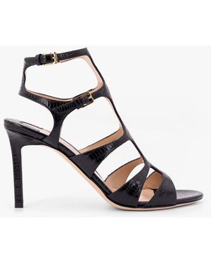 サンダル・ミュール TOM FORD Laminated leather sandals with croco print Tom Ford Laminated Leather Sandals With Croco Print in
