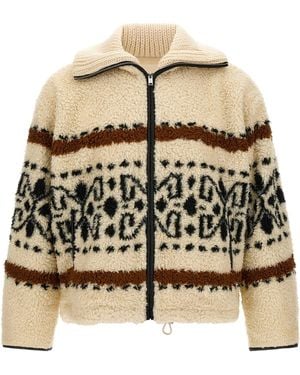 Isabel Marant Marant Etoile Patterned 'Lijka' Coat - Natural