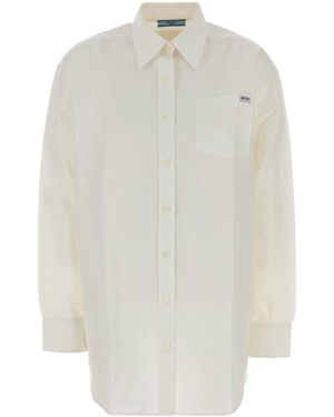 Prada Linen Blend Shirt - White