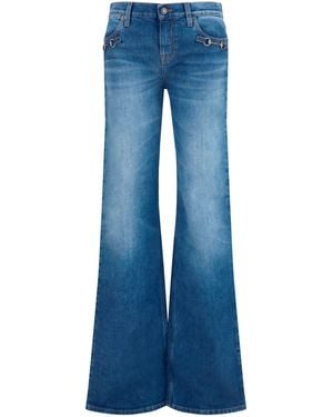 Gucci Stretch Cotton Jeans With Horsebit - Blue