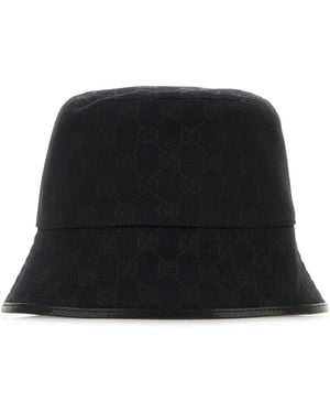 Gucci Gg Fabric Bucket Hat - Black