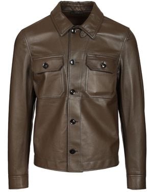 Tom Ford Unlined Leather Jacket - Brown