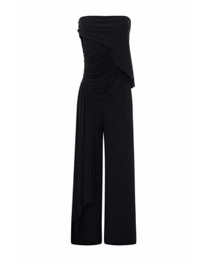 Lanvin Fluid Draped Jumpsuit - Black
