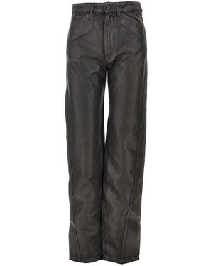 Lemaire Coated Denim Twisted Pants - Gray