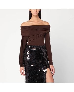 ANDAMANE Top With Bare Shoulders - Black