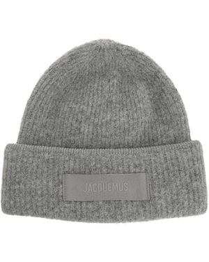 Jacquemus "Le Bonnet" Alpaca Hat - Gray