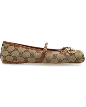 Gucci Neutrals Ballet Flats - Natural