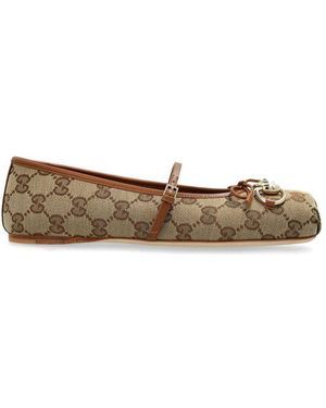 バレエシューズ GUCCI DARK GREEN GG FABRIC BALLERINAS Gucci Dark green GG fabric ballerinas - BeyondStyle