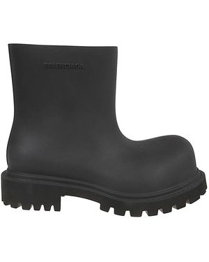 ショートブーツ・ブーティ Balenciaga Leather Ankle Boots Black 804517WBCW0 BALENCIAGA: Boots woman - Black | Balenciaga flat ankle