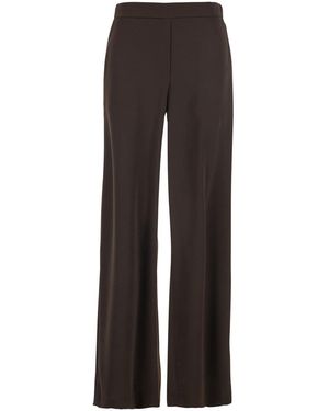 P.A.R.O.S.H. Pants With Elastic Waist And Wide Leg - Brown