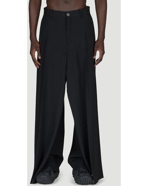 Balenciaga Tailored Double-Front Suit Pants - Black