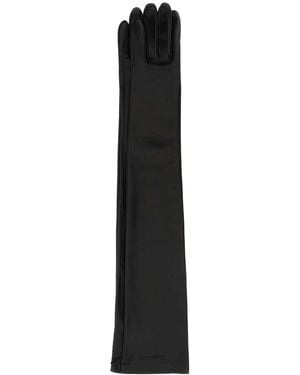 Balenciaga Leather Gloves - Black