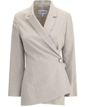 Loewe Wool Tailored Jacket - White
