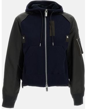 Sacai Sponge Sweat X Nylon Twill Hoodie - Multicolor