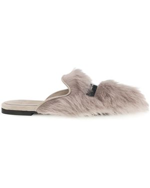 Dolce & Gabbana Sheepskin Mules - Multicolor