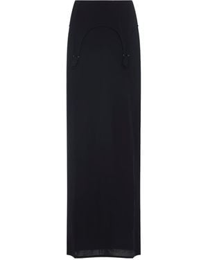 Jean Paul Gaultier Lingerie Garter Long Skirt - Black