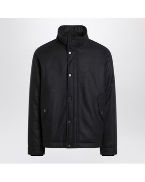 Stone Island Wool Flannel Jacket - Black