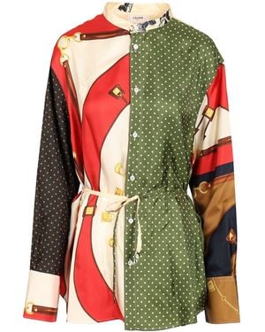 Celine Loose-Fitting Shirt - Red