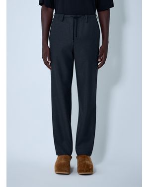Dries Van Noten Tailored Wool Pants - Blue