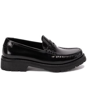 Saint Laurent 'Le Loafer' Chunky Penny Slippers - Black