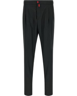 Kiton Button Pants - Black