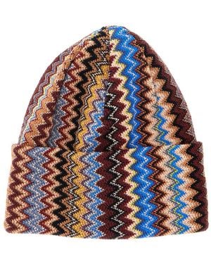 Missoni Beanie With Striped Motif - Multicolor