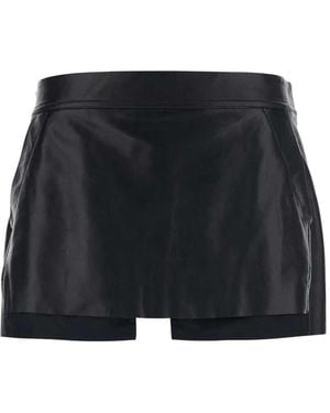 Rick Owens Fog Rear-Zip Mini Skirt - Black
